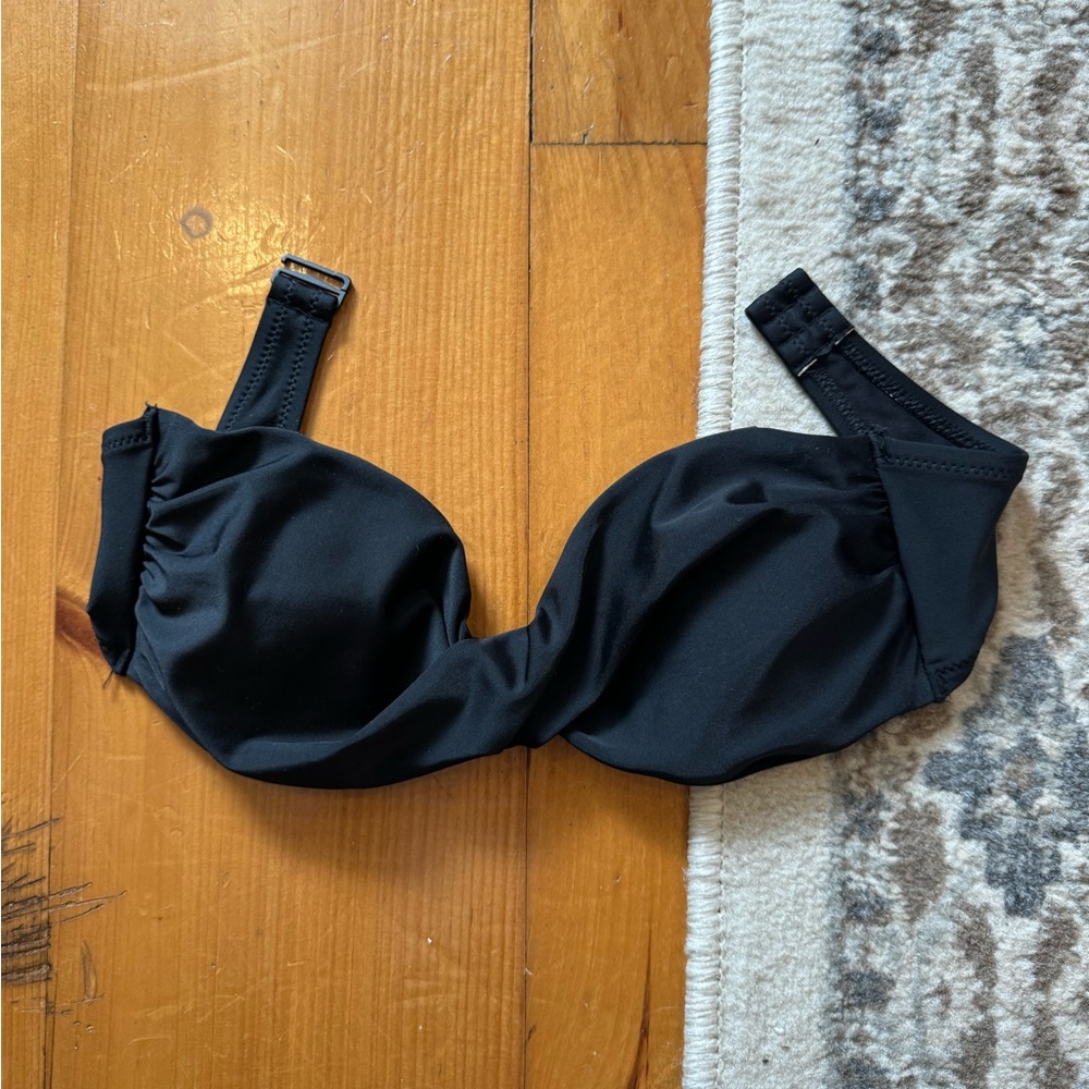 Aerie Black Bandeau Bikini Top